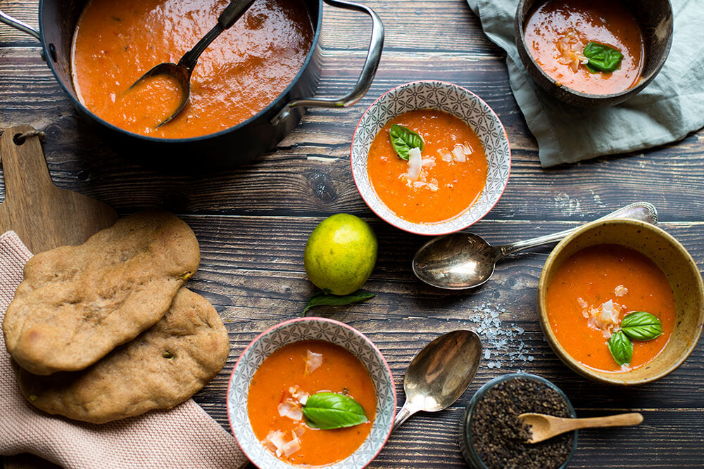 Tomatensuppe aus dem Ofen