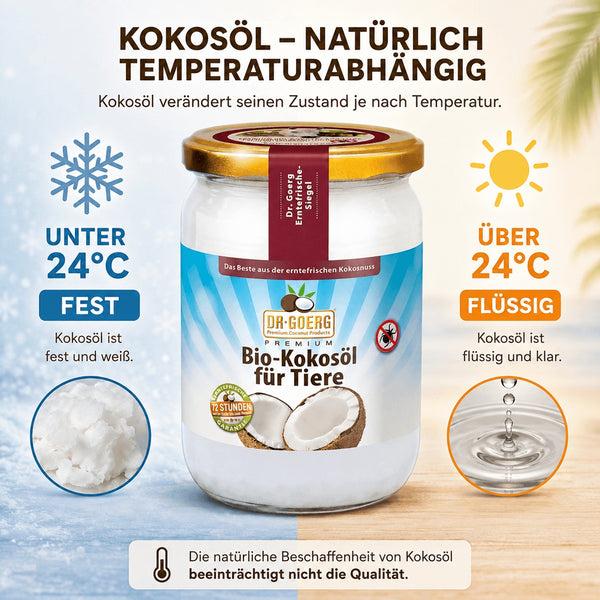 Premium Bio-Kokosöl für Tiere